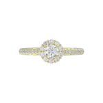 14K YELLOW GOLD 3/4CT ROUND DIAMOND LADIES RING( CENTER STONE ROUND DIAMOND 1/3CT) - Image 6