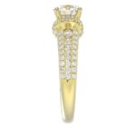 14K YELLOW GOLD 3/4CT ROUND DIAMOND LADIES RING(CENTER STONE MOUNT ROUND DIAMOND 1CT) - Image 5