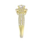 14K YELLOW GOLD 3/4CT ROUND DIAMOND LADIES RING(CENTER STONE MOUNT ROUND DIAMOND 1CT) - Image 5
