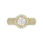 14K YELLOW GOLD 3/4CT ROUND DIAMOND LADIES RING(CENTER STONE MOUNT ROUND DIAMOND 1CT) - Image 6
