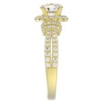 14K YELLOW GOLD 3/4CT ROUND DIAMOND LADIES RING(CENTER STONE MOUNT ROUND DIAMOND 1CT) - Image 5