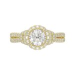 14K YELLOW GOLD 3/4CT ROUND DIAMOND LADIES RING(CENTER STONE MOUNT ROUND DIAMOND 1CT) - Image 6