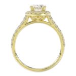 14K YELLOW GOLD 3/4CT ROUND DIAMOND LADIES SEMI MOUNT RING(CENTER STONE MOUNT OVAL DIAMOND 1CT) - Image 4