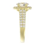 14K YELLOW GOLD 3/4CT ROUND DIAMOND LADIES SEMI MOUNT RING(CENTER STONE MOUNT OVAL DIAMOND 1CT) - Image 5
