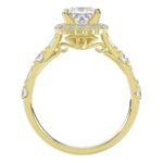 14K YELLOW GOLD 3/4CT ROUND/BAGUETTE/PRINCESS DIAMOND LADIES RING(CENTER STONE MOUNT PRINCESS DIAMOND 1CT) - Image 6