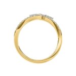 14K YELLOW GOLD 3/8CT ROUND/PEAR DIAMOND LADIES RING - Image 2