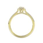 14K YELLOW GOLD 5/8CT ROUND DIAMOND LADIES RING(CENTER STONE ROUND DIAMOND 1/4CT) - Image 4
