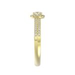 14K YELLOW GOLD 5/8CT ROUND DIAMOND LADIES RING(CENTER STONE ROUND DIAMOND 1/4CT) - Image 5