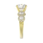 18 K YELLOW GOLD 4CT ROUND/PEAR DIAMOND LADIES RING(CENTER STONE ROUND DIAMOND 3CT) - Image 6