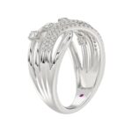 18K WHITE  GOLD 1/2CT ROUND DIAMOND LADIES FASHION RING - Image 3