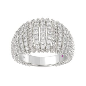 18K WHITE  GOLD 1CT ROUND DIAMOND LADIES FASHION RING