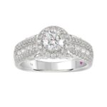 18K WHITE GOLD 1 1/2CT ROUND DIAMOND LADIES RING(CENTER STONE ROUND DIAMOND 3/4CT) - Image 3