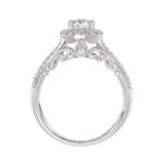 18K WHITE GOLD 1 1/2CT ROUND DIAMOND LADIES RING(CENTER STONE ROUND DIAMOND 3/4CT) - Image 4