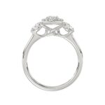 18K WHITE GOLD 1 1/2CT ROUND/MARQUISE DIAMOND LADIES RING(CENTER STONE MARQUISE DIAMOND 3/4CT) - Image 2