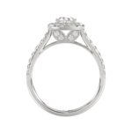 18K WHITE GOLD 1 1/2CT ROUND/PEAR DIAMOND LADIES RING (CENTER STONE PEAR DIAMOND 3/4CT) - Image 3