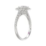 18K WHITE GOLD 1 1/2CT ROUND/PEAR DIAMOND LADIES RING (CENTER STONE PEAR DIAMOND 3/4CT) - Image 4