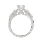 18K WHITE GOLD 1 1/2CT ROUND/PEAR DIAMOND SEMI MOUNT LADIES RING (CENTER STONE ROUND DIAMOND 1.00CT) - Image 5