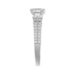 18K WHITE GOLD 1 1/2CT ROUND/PRINCESS/OVAL DIAMOND LADIES RING(CENTER STONE OVAL DIAMOND 3/4CT) - Image 5