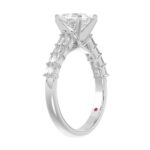 18K WHITE GOLD 1 1/3CT BAGUETTE/PRINCESS DIAMOND LADIES SEMI MOUNT RING(CENTER STONE MOUNT PRINCESS DIAMOND 1CT) - Image 3