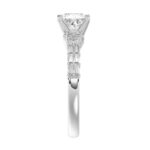 18K WHITE GOLD 1 1/3CT BAGUETTE/PRINCESS DIAMOND LADIES SEMI MOUNT RING(CENTER STONE MOUNT PRINCESS DIAMOND 1CT) - Image 6