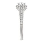 18K WHITE GOLD 1 1/3CT ROUND DIAMOND LADIES BRIDAL SET(CENTER STONE ROUND DIAMOND 1/2CT) - Image 3