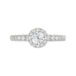 18K WHITE GOLD 1 1/3CT ROUND DIAMOND LADIES BRIDAL SET(CENTER STONE ROUND DIAMOND 1/2CT) - Image 4