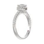 18K WHITE GOLD 1 1/3CT ROUND DIAMOND LADIES BRIDAL SET(CENTER STONE ROUND DIAMOND 1/2CT) - Image 5