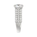 18K WHITE GOLD 1 1/3CT ROUND DIAMOND LADIES SEMI MOUNT RING(CENTER STONE MOUNT ROUND DIAMOND 3CT) - Image 6