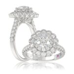 18K WHITE GOLD 1 1/4CT ROUND DIAMOND LADIES RING (CENTER STONE ROUND DIAMOND 1/2CT)