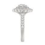 18K WHITE GOLD 1 1/4CT ROUND DIAMOND LADIES RING (CENTER STONE ROUND DIAMOND 1/2CT) - Image 5
