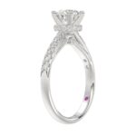 18K WHITE GOLD 1 1/4CT ROUND DIAMOND LADIES RING(CENTER STONE ROUND DIAMOND 7/8CT) - Image 2