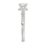 18K WHITE GOLD 1 1/4CT ROUND DIAMOND LADIES RING(CENTER STONE ROUND DIAMOND 7/8CT) - Image 5