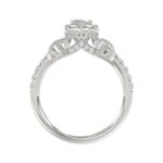 18K WHITE GOLD 1 1/4CT ROUND/MARQUISE DIAMOND LADIES RING(CENTER STONE MARQUISE DIAMOND 3/4CT) - Image 4