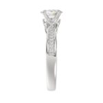 18K WHITE GOLD 1 1/4CT ROUND/PEAR/OVAL DIAMOND SEMI MOUNT LADIES RING (CENTER STONE OVAL DIAMOND 1.00CT) - Image 6