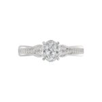 18K WHITE GOLD 1 1/4CT ROUND/PEAR/OVAL DIAMOND SEMI MOUNT LADIES RING (CENTER STONE OVAL DIAMOND 1.00CT) - Image 7