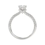 18K WHITE GOLD 1 1/4CT ROUND/PRINCESS DIAMOND LADIES RING (CENTER STONE PRINCESS DIAMOND 3/4CT) - Image 3