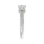 18K WHITE GOLD 1 1/4CT ROUND/PRINCESS DIAMOND LADIES RING (CENTER STONE PRINCESS DIAMOND 3/4CT) - Image 6