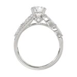18K WHITE GOLD 1 3/4CT ROUND/MARQUISE DIAMOND LADIES SEMI MOUNT RING(CENTER STONE MOUNT ROUND DIAMOND 1CT) - Image 3