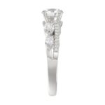 18K WHITE GOLD 1 3/4CT ROUND/MARQUISE DIAMOND LADIES SEMI MOUNT RING(CENTER STONE MOUNT ROUND DIAMOND 1CT) - Image 4