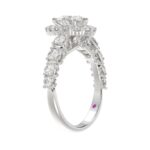18K WHITE GOLD 1.00CT ROUND DIAMOND SEMI MOUNT LADIES RING (CENTER STONE PEAR DIAMOND 1.00CT) - Image 3