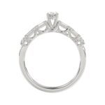 18K WHITE GOLD 1.00CT ROUND/EMERALD/OVAL DIAMOND LADIES RING (CENTER STONE OVAL DIAMOND 1/3CT) - Image 5