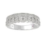 18K WHITE GOLD 1/2CT ROUND DIAMOND LADIES BAND