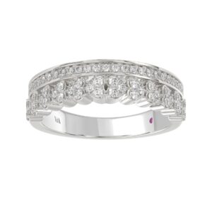 18K WHITE GOLD 1/2CT ROUND DIAMOND LADIES BAND