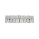 18K WHITE GOLD 1/2CT ROUND DIAMOND LADIES BAND - Image 4