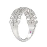 18K WHITE GOLD 1/2CT ROUND DIAMOND LADIES BAND - Image 5
