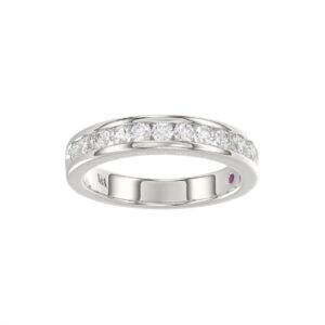 18K WHITE GOLD 1/2CT ROUND DIAMOND LADIES BAND