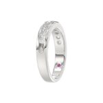 18K WHITE GOLD 1/2CT ROUND DIAMOND LADIES BAND - Image 3