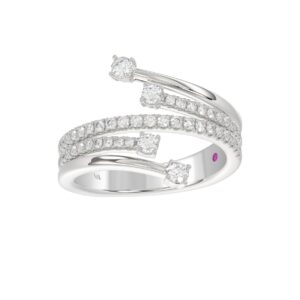18K WHITE GOLD 1/2CT ROUND DIAMOND LADIES RING