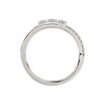 18K WHITE GOLD 1/2CT ROUND DIAMOND LADIES RING - Image 2