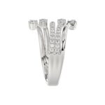 18K WHITE GOLD 1/2CT ROUND DIAMOND LADIES RING - Image 3